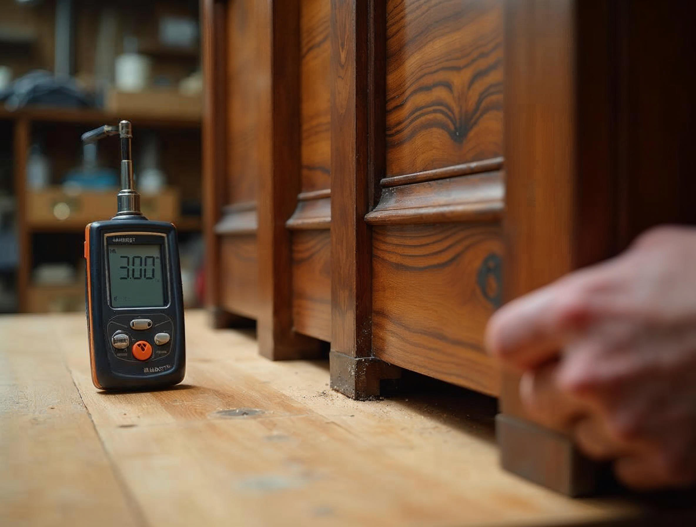 Architectural joinery craftsmanship and precision book-matched walnut paneling